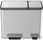 EKO Edelstahl Treteimer 45 L 60,5 (B) x 32,1 (T) x 49,2 (H) cm Silber 1202165