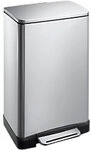 EKO Edelstahl Treteimer 30 L 36 (B) x 32 (T) x 62,6 (H) cm Silber 1202159