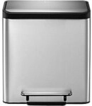 EKO Edelstahl Treteimer 30 L 40,4 (B) x 32,1 (T) x 49,2 (H) cm Silber 1202163