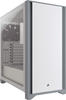 Corsair Computergehäuse 4000D Midi Tower Stahl, Gehärtetes Glas Weiß