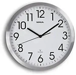 Maul Analog Wanduhr Silber, Wei&szlig; 30 x 30,5 x 30,5 x 5 cm
