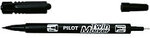 Pilot Twin Marker Permanentmarker 76% Recycelt Extra Fein Rundspitze 0,4 - 0,8...