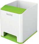 Leitz WOW Sound Stiftehalter Duo Colour Wei&szlig;, Gr&uuml;n 9 x 10 x 10,1 cm 1035850