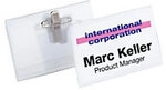 DURABLE Namensschilder Kombiklemme 7,5 x 4 cm Kunststoff 50 St&uuml;ck D8157
