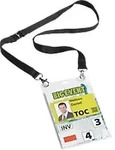 DURABLE Namensschilder Clip 15,5 cm Schwarz, Transparent 10 St&uuml;ck