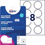 AVERY Zweckform Namensschild-Etiketten J4881-20 zum Ankleben Sonderformat Wei&szlig; 6,5 x