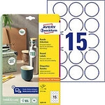 Avery Markierungspunkte 6225-10 Selbstklebend Wei&szlig; 51 mm 10 Blatt &agrave; 15...