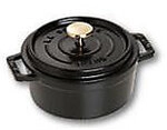 Staub Cocotte 12cm rund schwarz, Gusseisen 1124857