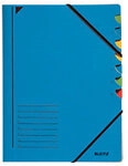 Leitz Ordnungsmappe 39070035 DIN A4 Blau Karton 7 F&auml;chern 24,5 x 32 cm 3907-BU