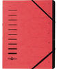 PAGNA Fächermappe DIN A4 Unbeschriftet Pappkarton 7 Fächer Rot 24,5 (B) x 0,4 (T) x