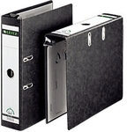 Leitz 180&deg; Ordner Breit DIN A4 80 mm Schwarz 2 Ringe 1821 Hartpappe Wolkenmarmor