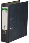 ELBA Rado Ordner Breit DIN A4 80 mm Schwarz 2 Ringe Pappkarton Wolkenmarmor...