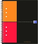 OXFORD International A5+ Drahtgebunden Farbig Pappcover Collegeblock Kariert 80 Blatt