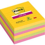 Post-it Super Sticky Notes Haftnotizen Quadratisch 101 x 101 mm Liniert Farbig