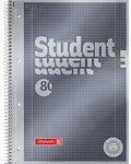 BRUNNEN Student Premium Collegeblock DIN A4 Kariert Spiralbindung Seitlich gebunden