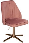 WOHNLING Drehstuhl Nicht arretierbar 600 x 600 x 1,000 mm Ros&eacute; 1274274