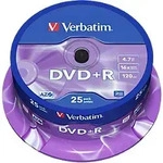 Verbatim DVD+R 16x 4,7 GB Matt Silber Spindel 25 St&uuml;ck