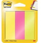 Post-it Haftmarker Rechteckig 2,5 x 7,6 cm Farbig sortiert 3 St&uuml;ck &agrave; 100...