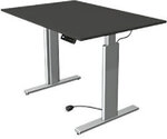 Kerkmann Move 3 Tube Sitz-Stehschreibtisch Rechteckig Anthrazit T-Fu&szlig; 1.200 (B) x