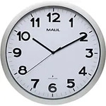 Maul MAULstep Analog Wanduhr Silber, Wei&szlig; 40 x 40 x 40 x 4,7 cm