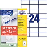 AVERY Zweckform Mehrzwecketiketten 6605 Selbstklebend DIN A4 Wei&szlig; 7 x 3,7 cm...