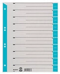 Leitz 1 bis 10 Register DIN A4 &Uuml;berbreite Blau Hellblau 1-teilig Pappkarton 6
