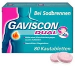 GAVISCON Dual Kautabletten mit Zweifachwirkung gegen Sodbrennen 80 St