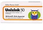 UNIZINK 50 magensaftresistente Tabletten 50 St