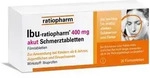 IBU-RATIOPHARM 400 mg akut Schmerztbl.Filmtabl. 20 St