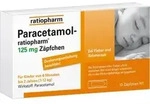 PARACETAMOL-ratiopharm 125 mg Z&auml;pfchen 10 St