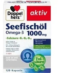 DOPPELHERZ Seefischoel Omega-3 1000 mg+Fols. Kaps. 120 St
