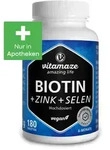 BIOTIN 10 mg hochdosiert+Zink+Selen Tabletten 45 g