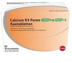 CALCIUM D3 Puren 1000 mg/880 I.E. Kautabletten 90 St