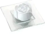 DUFTSTEIN Rosenbl&uuml;te Glasteller transparent 1 St