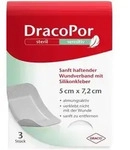 DRACOPOR sensitiv 5x7,2 cm steril m.Silikonkleber 3 St