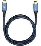 Oehlbach USB-Kabel USB 3.2 Gen1 USB-C&reg; Stecker, USB-C&reg; Stecker 1.00 m Blau
