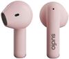 Sudio A1 In Ear Headset Bluetooth® Stereo Pink Headset, Ladecase, Touch-Steuerung