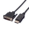 VALUE DisplayPort Kabel DP ST - DVI (24+1) ST, LSOH, schwarz, 1 m 11.99.5614