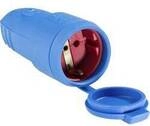 AS Schwabe 62411 Schutzkontaktkupplung Gummi 230 V Blau IP44