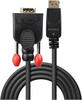 LINDY Anschlusskabel DisplayPort Stecker, VGA 9pol. Stecker 1.00 m Schwarz 41941
