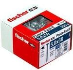 Fischer 670439 Power-Fast II Spanplattenschraube 5 mm 50 mm T-Profil Stahl galvanisch