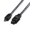 ROLINE IEEE 1394b / IEEE 1394 Kabel, 9/4polig, schwarz, 1,8 m 11.02.9718