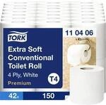 TORK Toilettenpapier T4-System Kleinrollen Toilettenpapier 4-lag T4 110406 Anzahl der