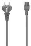 hama 00200735 Netzkabel, Schutzkontakt-Stecker - 3-pol.-Kupplung (Kleeblatt), 1,5 m,