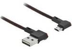 Delock USB-Kabel USB 2.0 USB-A Stecker, USB-Micro-B Stecker 0.20 m Schwarz beidseitig