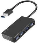 LogiLink UA0396 USB-Hub 4 Port USB-A USB 3.2 Gen1 5 GBit/s Schwarz UA0396