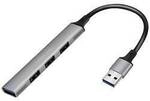 LogiLink UA0391 USB-Hub 4 Port USB-A USB 3.0 5 GBit/s Aluminium-Grau UA0391