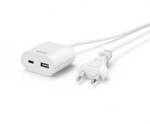 hama 00223204 USB-Netzteil mit 1,9 m langem Kabel, 3,5A, 1x USB-A, 1x USB-C, Wei&szlig;