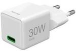 hama 00201982 Schnellladeger&auml;t, GaN, USB-C, Super-Mini-Charger, PD, 30 W, Wei&szlig;
