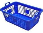 LOCKWEILER W&auml;schekorb eckig 45 l, 62 cm, blau 103906226